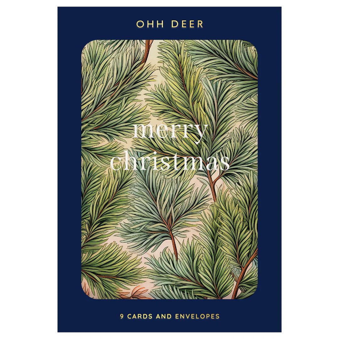 Christmas Tree Botanical x 3 Disegni Pacco da 9 Cards - Infinity Concept Store