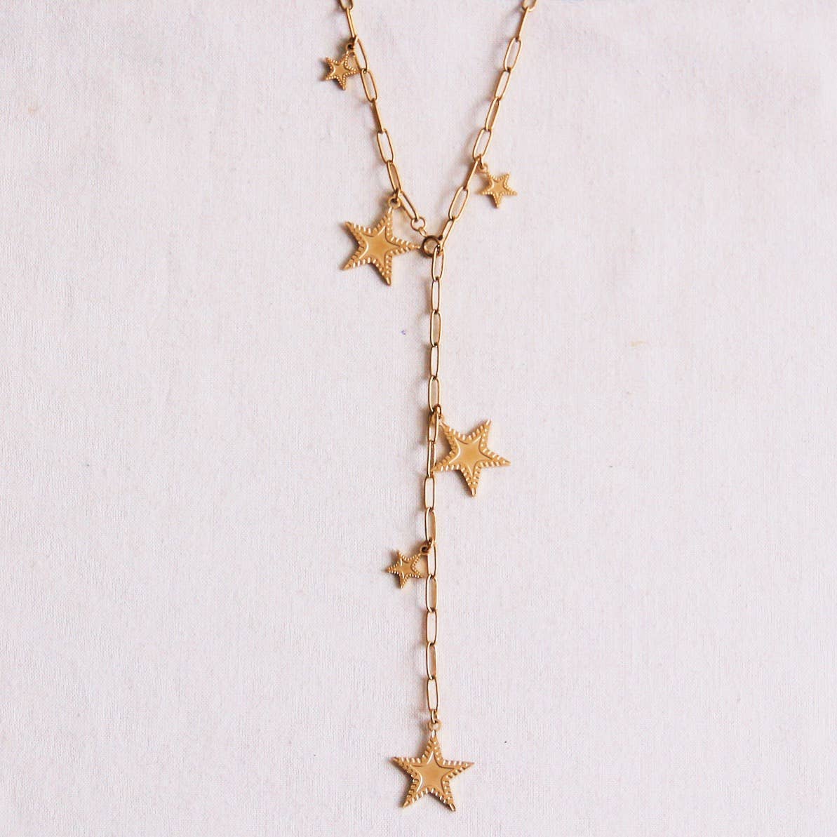 Collana lunga con catena a D con mix di stelle - Infinity Concept Store