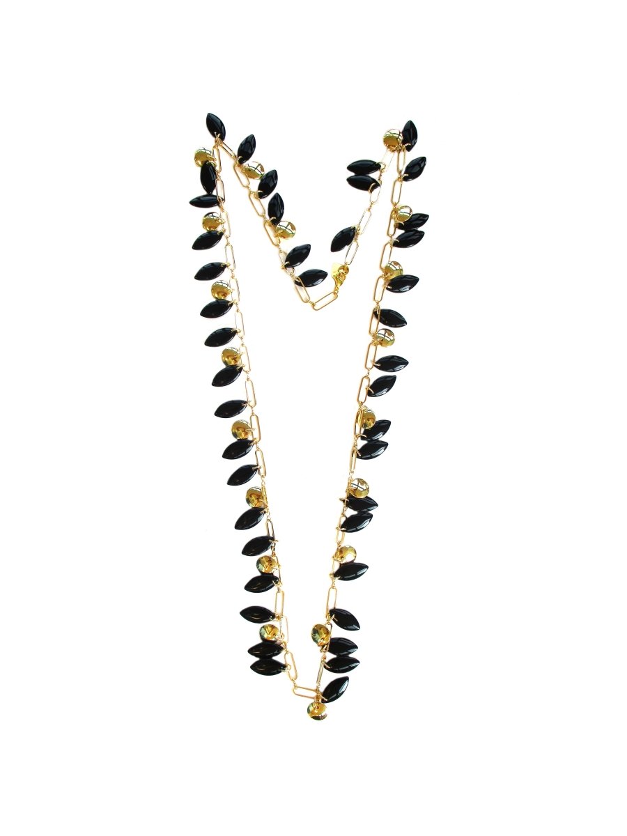 Collana lunga Petalina nera - Infinity Concept Store