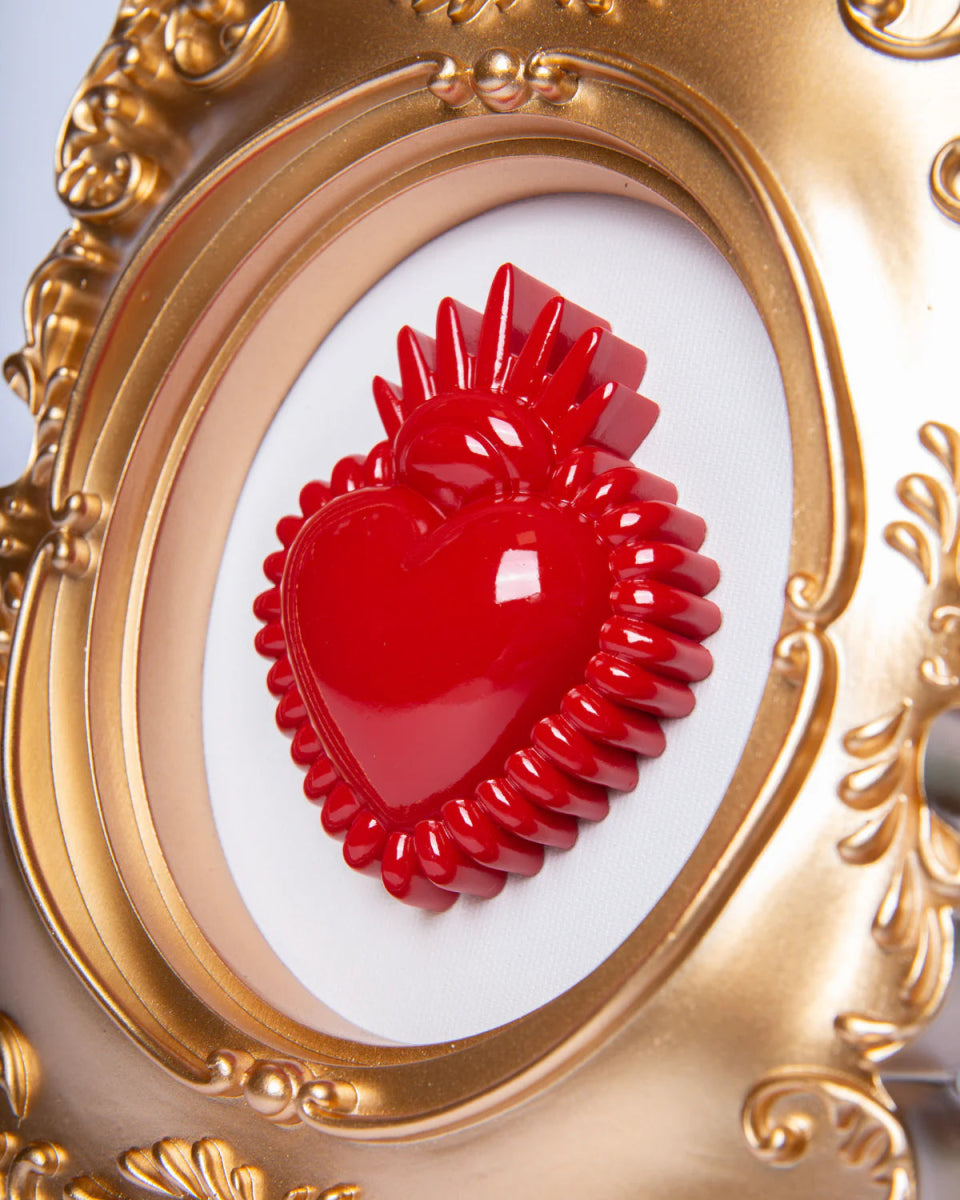 CORNICE ORO CON CUORE ROSSO - Infinity Concept Store
