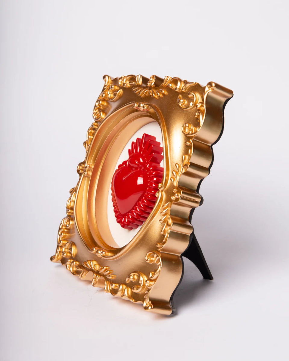 CORNICE ORO CON CUORE ROSSO - Infinity Concept Store