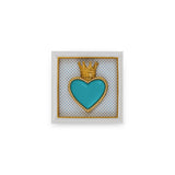 CORNICE QUADRATA CON CUORE AZZURRO
