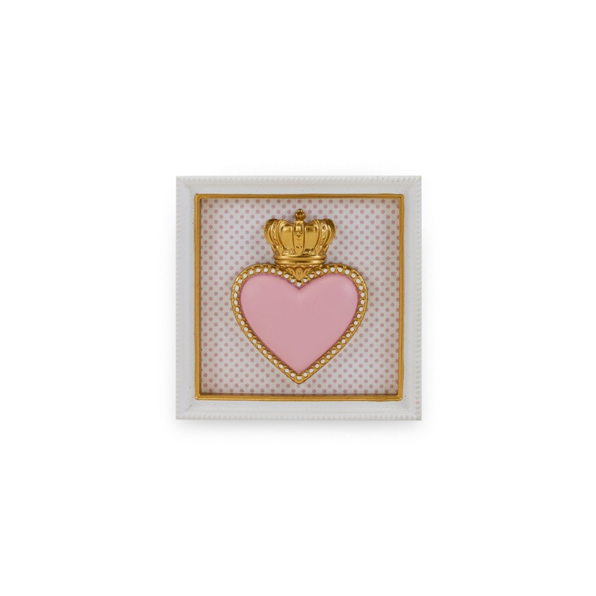 CORNICE QUADRATA CON CUORE ROSA - Infinity Concept Store