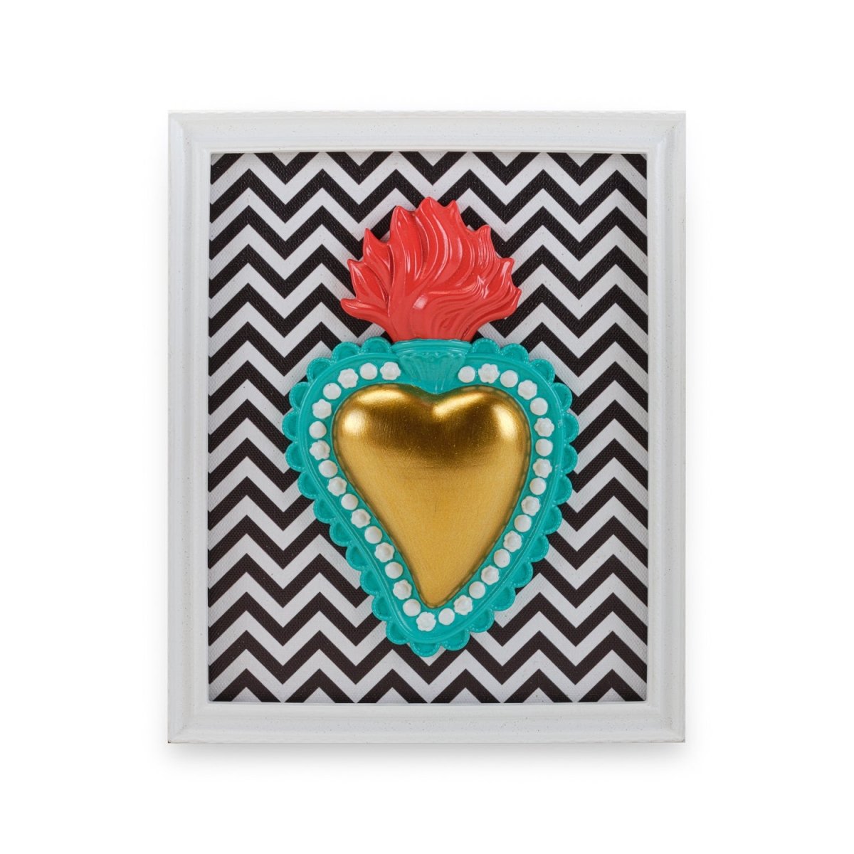 CORNICE RETTANGOLARE CON CUORE ORO - Infinity Concept Store