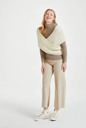 Corrib Crossover Aran Wrap - Crema - Infinity Concept Store