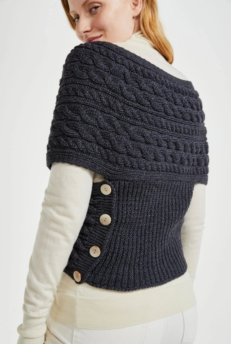 Corrib Crossover Aran Wrap - Grigio - Infinity Concept Store