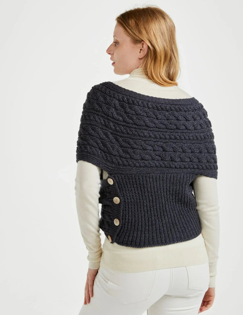 Corrib Crossover Aran Wrap - Grigio - Infinity Concept Store