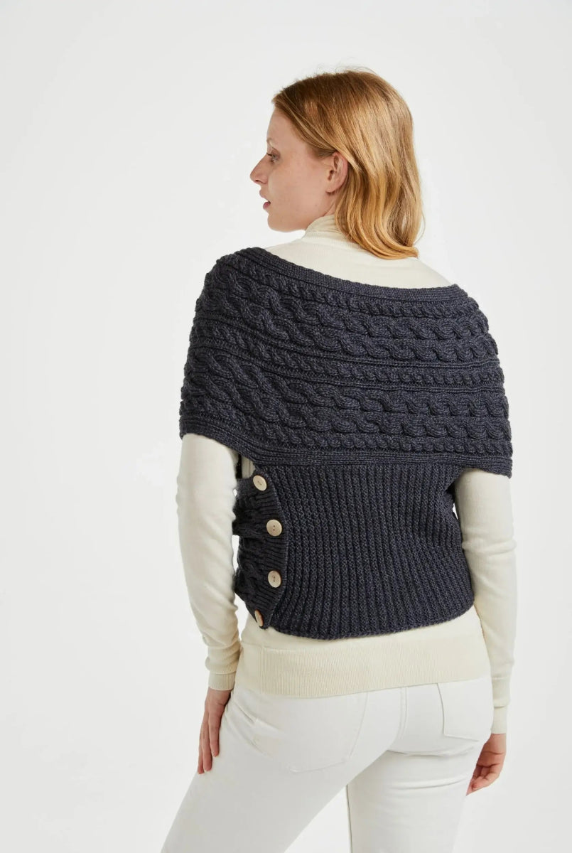 Corrib Crossover Aran Wrap - Grigio - Infinity Concept Store