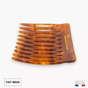 Pettine 10 Denti Effetto Tartaruga Caramello - Fatto a Mano in Francia