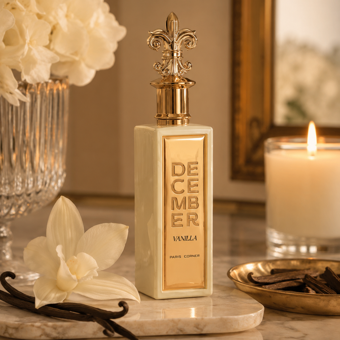 Paris Corner December Vanilla Eau de Parfum 85 ml profumo gourmand alla vaniglia caldo e avvolgente