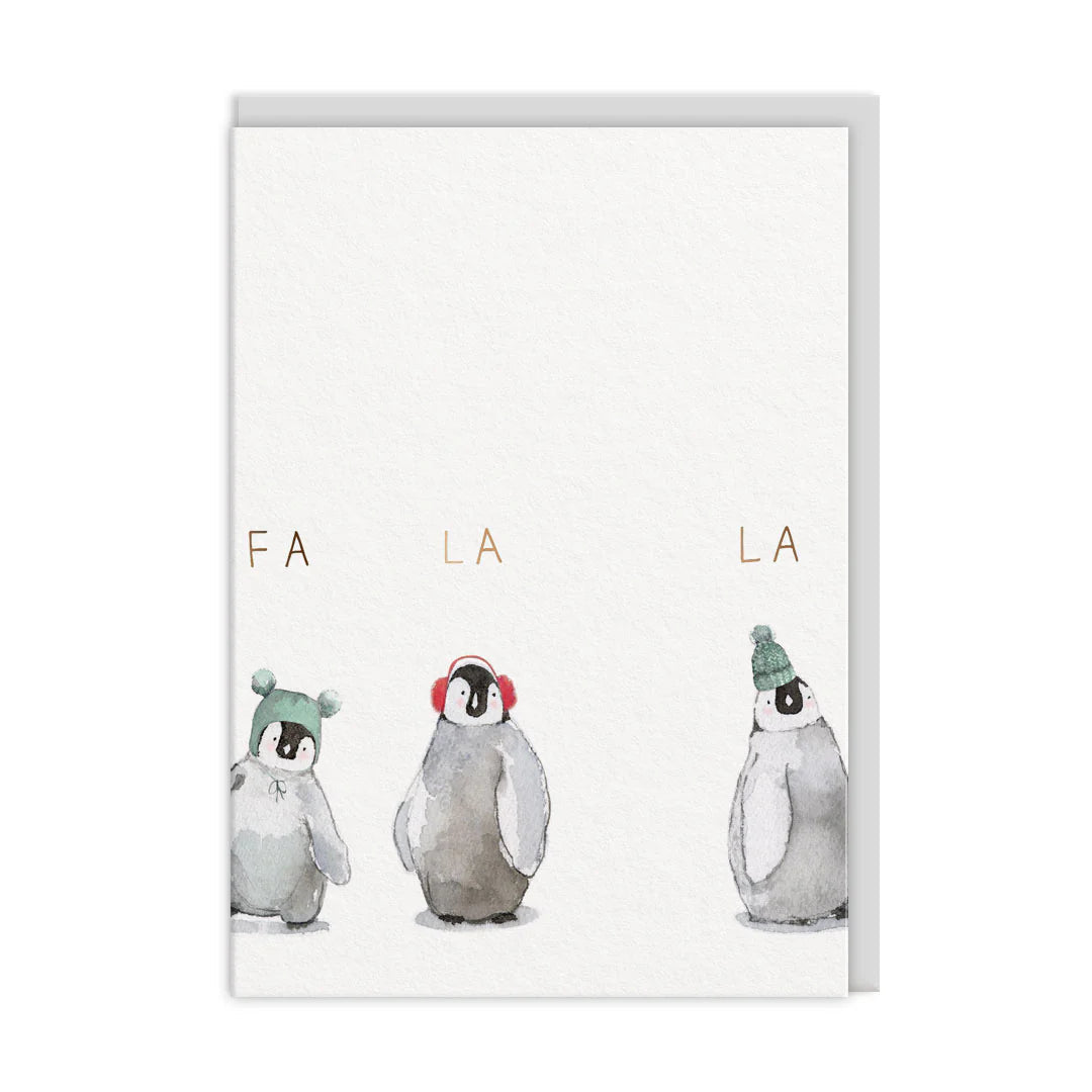 Fa La La Penguins Greeting Card - Infinity Concept Store