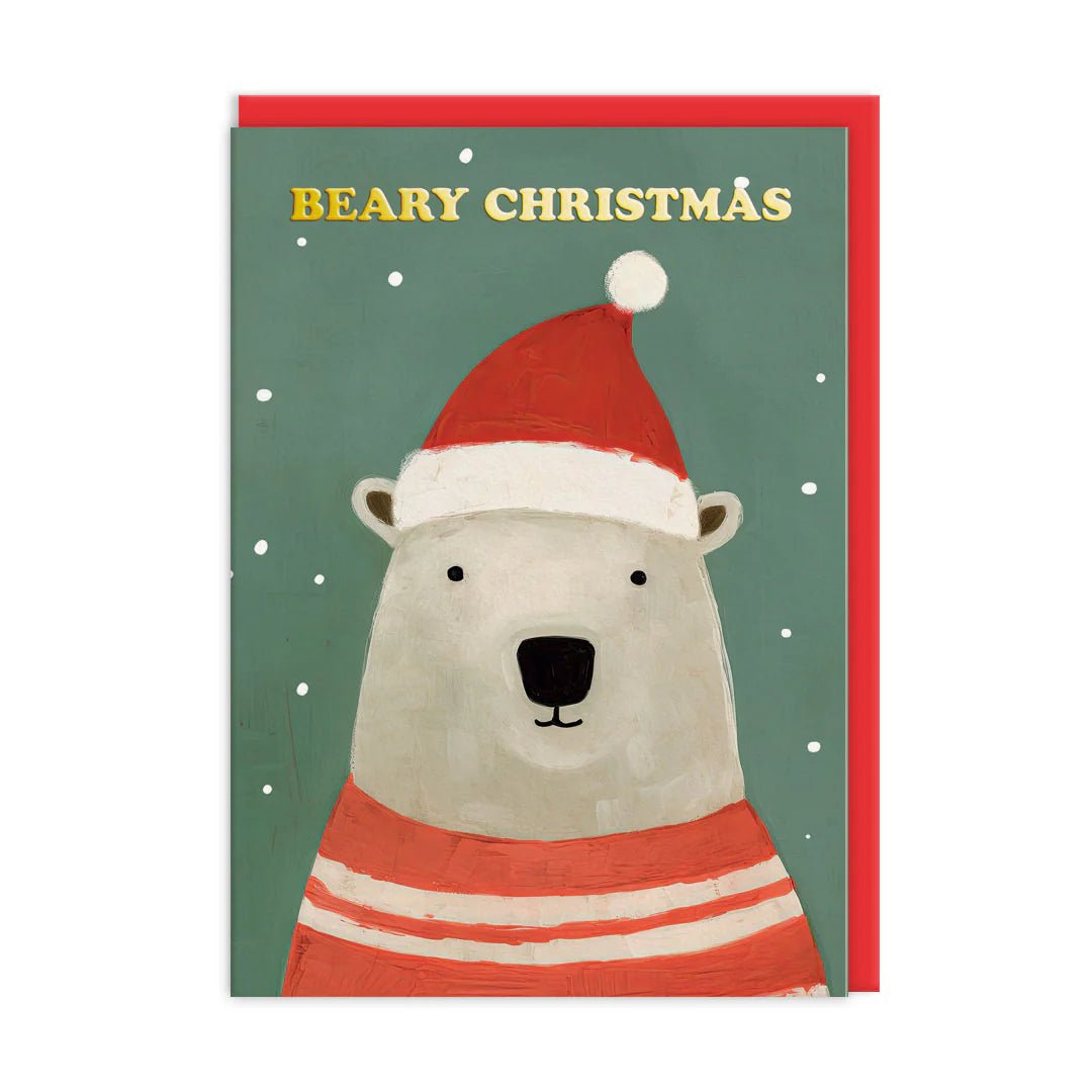 Festive Polar Bear Greeting Card - Infinity Concept Store