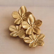 Orecchino elegante in acciaio inossidabile a 2 fiori - oro - Infinity Concept Store