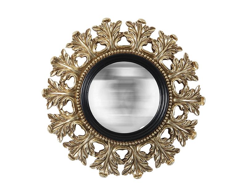 Specchio convesso con foglie di acanto 21 cm