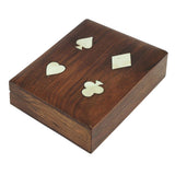 Scatola in legno carte da gioco