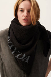SCIARPA NERA OVERSIZE - COLLEZIONE CAPSULE 140x140 cm - Infinity Concept Store