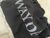 SCIARPA NERA OVERSIZE - COLLEZIONE CAPSULE 140x140 cm - Infinity Concept Store