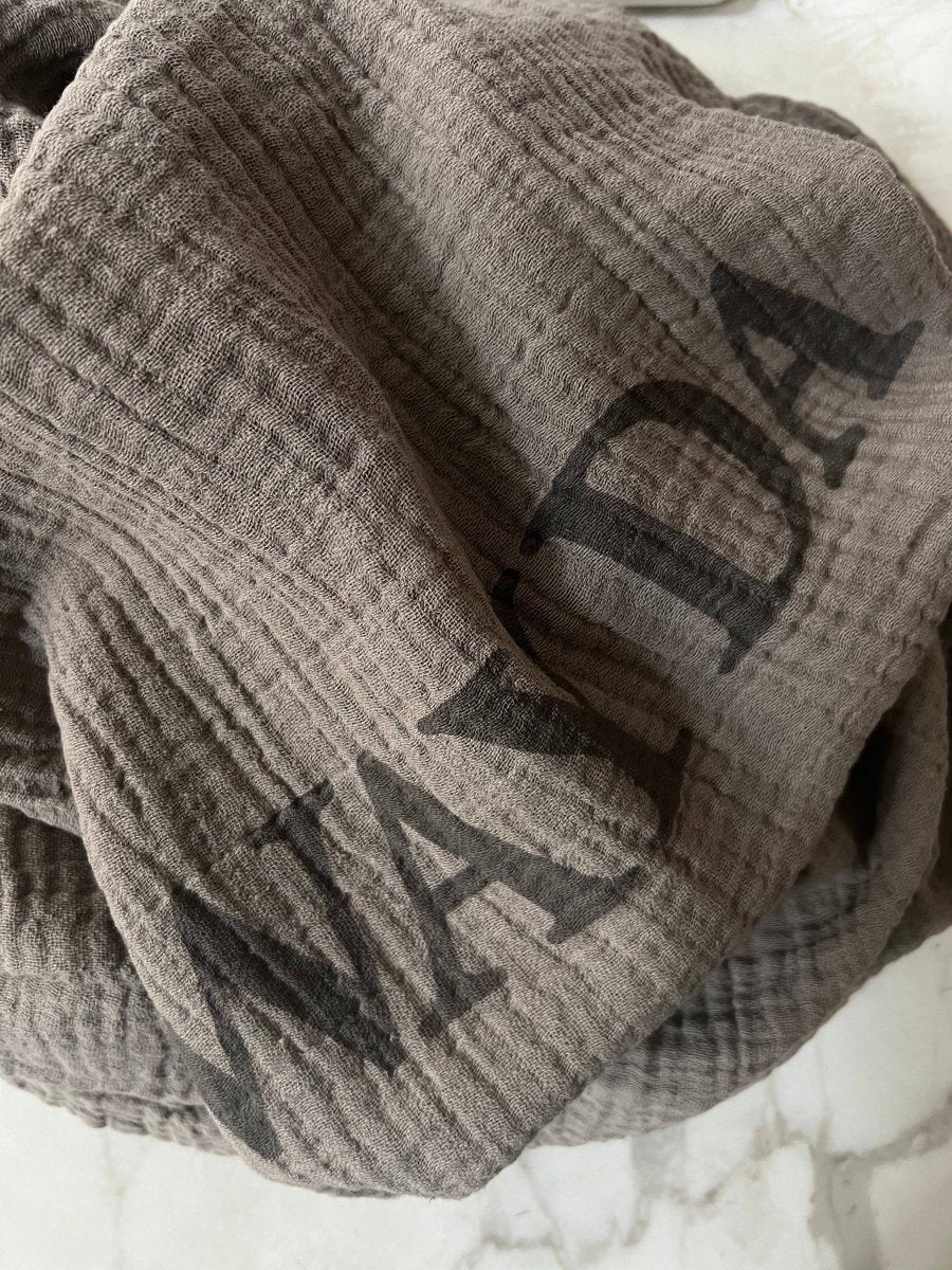 SCIARPA TAUPE SFUMATA - COLLEZIONE CAPSULE 140x140 cm - Infinity Concept Store