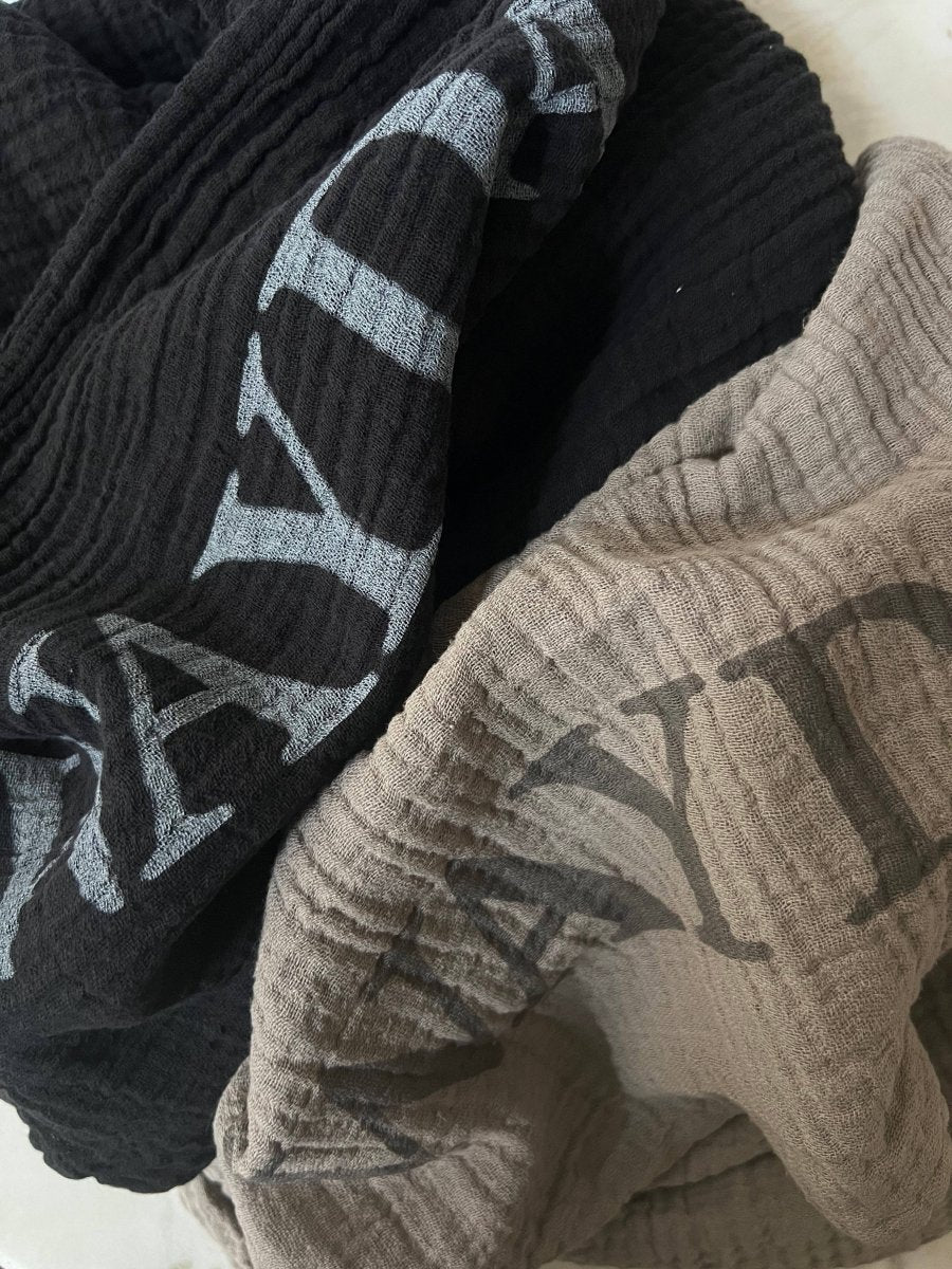 SCIARPA TAUPE SFUMATA - COLLEZIONE CAPSULE 140x140 cm - Infinity Concept Store