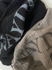 SCIARPA TAUPE SFUMATA - COLLEZIONE CAPSULE 140x140 cm - Infinity Concept Store