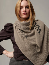 SCIARPA TAUPE SFUMATA - COLLEZIONE CAPSULE 140x140 cm