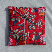 Set pigiama in cotone indiano a fiori rossi - Infinity Concept Store