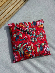 Set pigiama in cotone indiano a fiori rossi - Infinity Concept Store