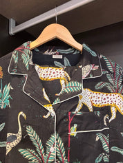 Set Pigiama in Cotone Indiano Black Jungle - Infinity Concept Store