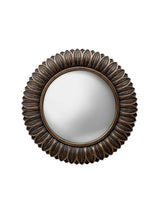 SPECCHIO CONVESSO FOGLIE BRONZO