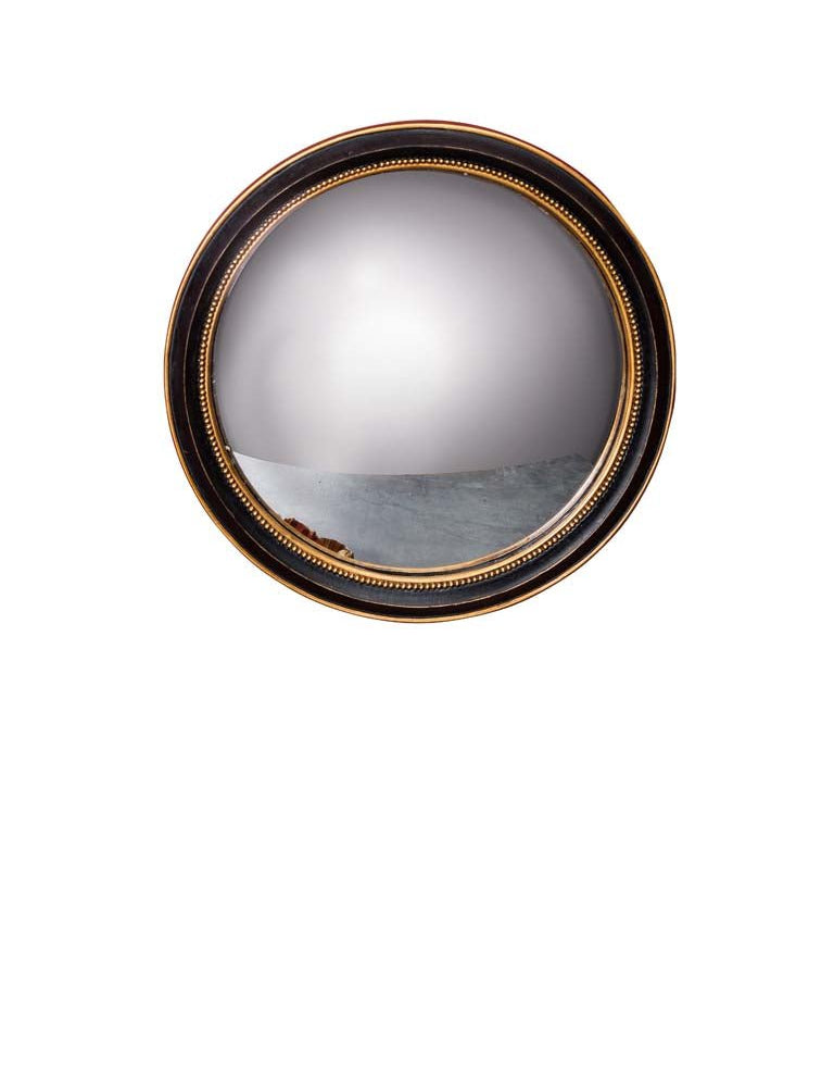 SPECCHIO CONVESSO NERO E ORO - Infinity Concept Store