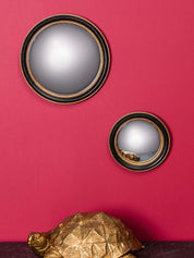 SPECCHIO CONVESSO NERO E ORO - Infinity Concept Store