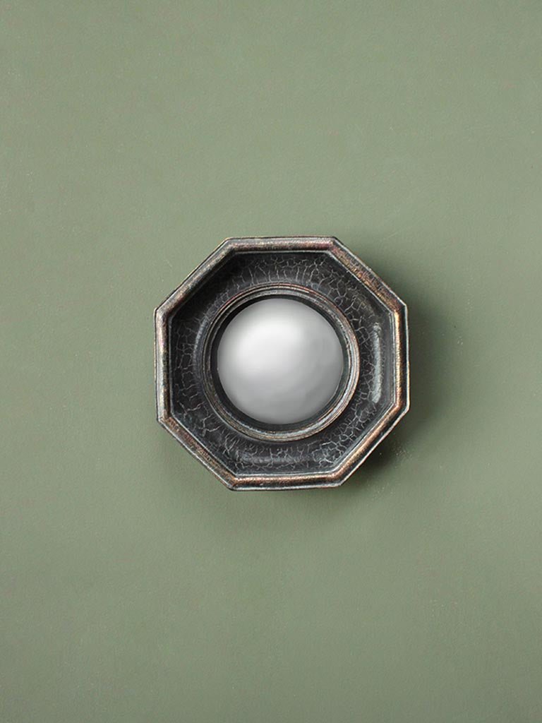 SPECCHIO CONVESSO OTTAGONALE NERO - Infinity Concept Store