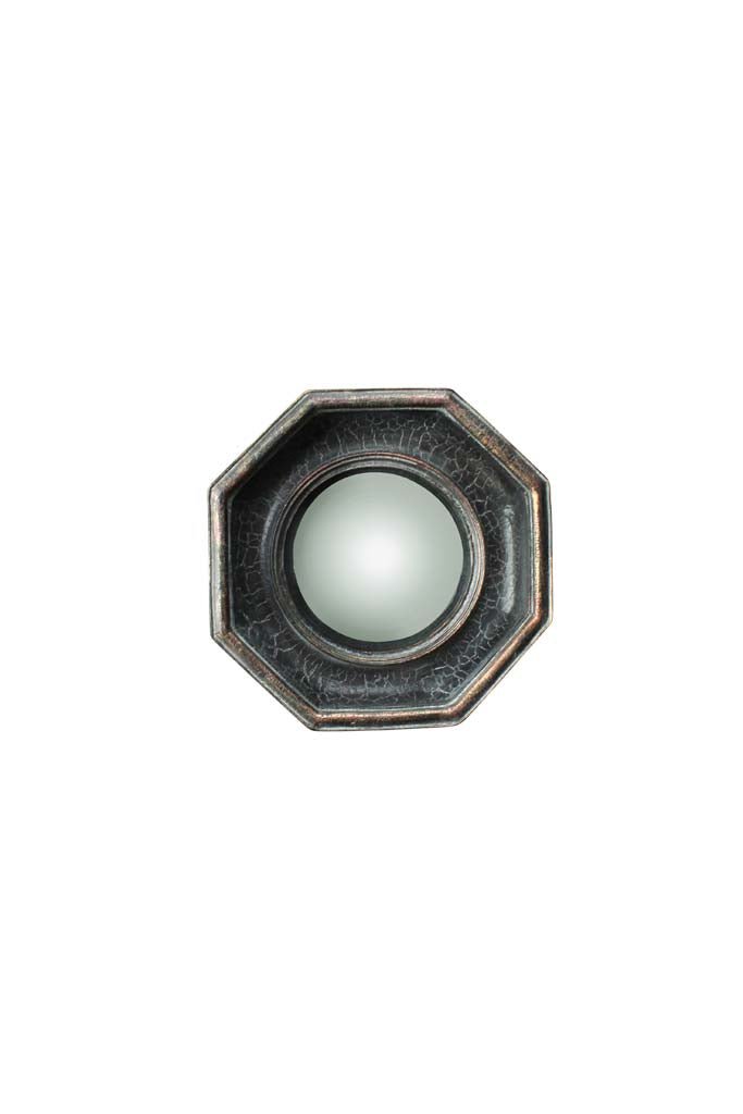 SPECCHIO CONVESSO OTTAGONALE NERO - Infinity Concept Store