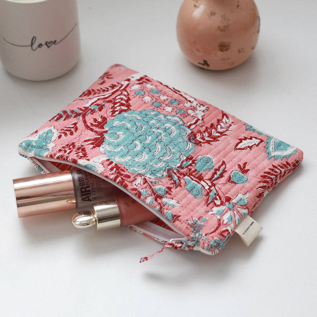 Trousse per il trucco Blockprint Fez peach - Infinity Concept Store