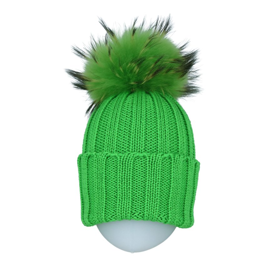 BERRETTO A COSTE BASIC IN LANA CON POMPON MUR - Infinity Concept Store