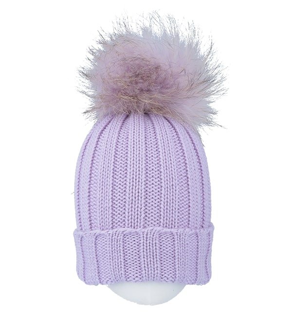 BERRETTO A COSTE BASIC IN LANA CON POMPON MUR - Infinity Concept Store