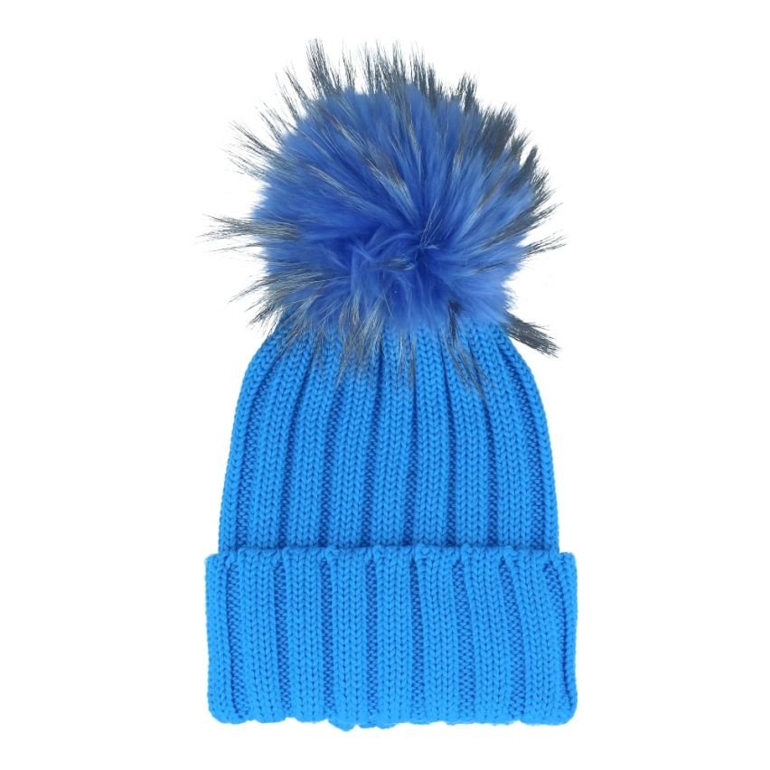 BERRETTO A COSTE BASIC IN LANA CON POMPON MUR - Infinity Concept Store