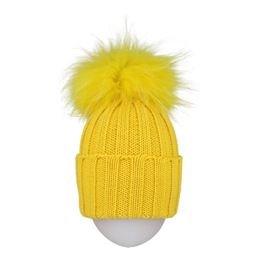 BERRETTO A COSTE BASIC IN LANA CON POMPON MUR - Infinity Concept Store