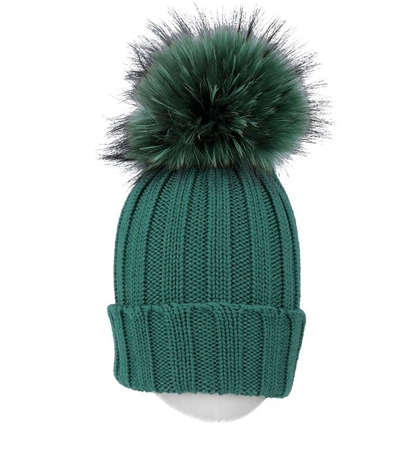 BERRETTO A COSTE BASIC IN LANA CON POMPON MUR - Infinity Concept Store