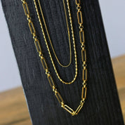 Collana a catena con cuciture a fibbia OT impermeabile Passion 18K G - Infinity Concept Store