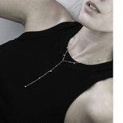 Collana a catena Y impermeabile Passion con più sfere in oro 18 carati PLA - Infinity Concept Store