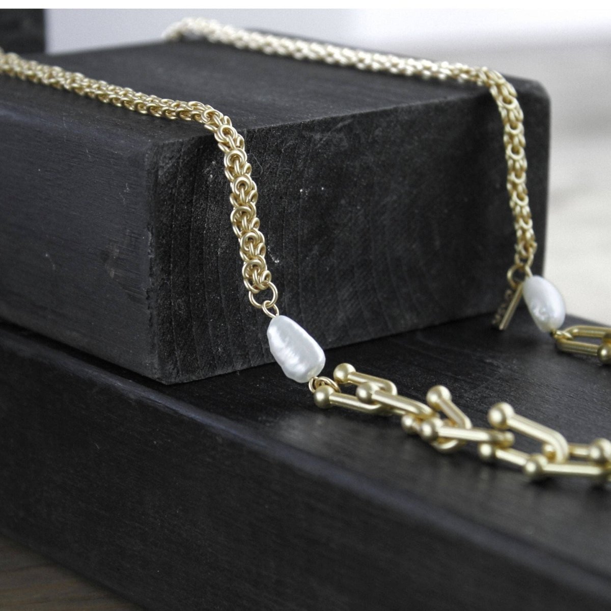 Collana Audrey IN:BIG Chain Mix placcatura in oro - Infinity Concept Store