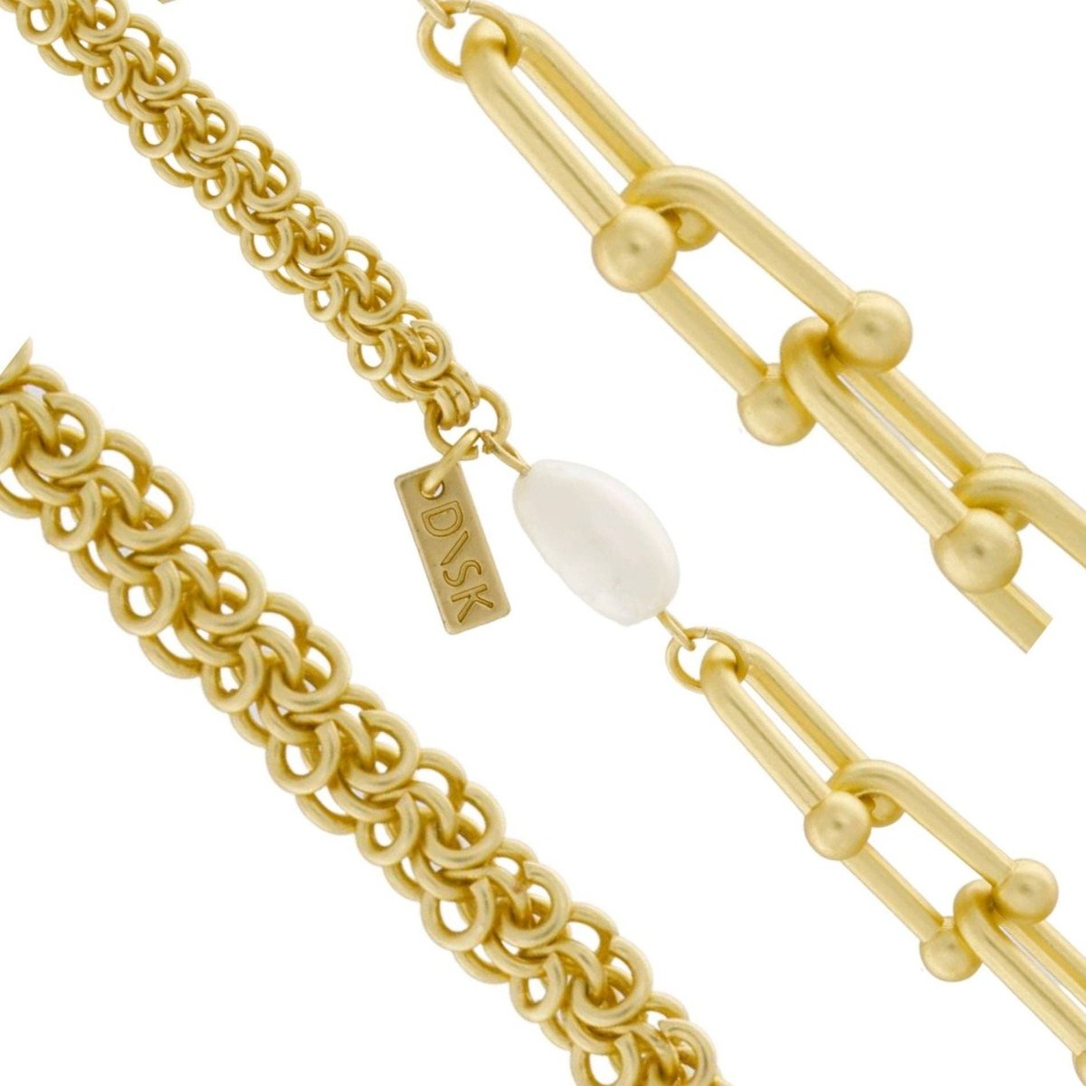 Collana Audrey IN:BIG Chain Mix placcatura in oro - Infinity Concept Store