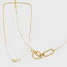 Collana di perle Audrey IN:BIG T-Bar placcata in oro - Infinity Concept Store