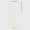 Collana di perle Audrey IN:BIG T-Bar placcata in oro - Infinity Concept Store