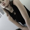 Collana Harmony impermeabile Evil Eye Black CZ Twist in oro 18 carati - Infinity Concept Store