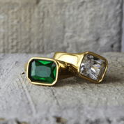 Dansk Copenaghen - Anello con sigillo di cristallo verde - Infinity Concept Store