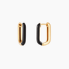 Dansk Copenaghen - Orecchini ovale smaltato nero - Infinity Concept Store