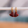 Orecchini a cerchio con cuore scintillante — rosso - Infinity Concept Store