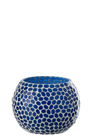 PORTA T-LIGHT PALLA VETRO TURCHESE - Infinity Concept Store